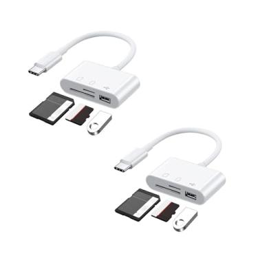 Imagem de Leitor de cartão SD 3 em 1 para iPhone/iPad, adaptador de cartão de memória de porta USB-C, Plug and Play para câmera/drone, sem necessidade de aplicativo, transferência de alta velocidade