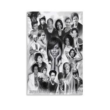 Imagem de Pôster de grandes mulheres afro-americanas, pôsteres do mês da história das mulheres negras pôster de arte em tela e impressão de imagem de arte de parede moderna decoração de quarto de família