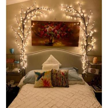 Imagem de Plantas Decorativas de Sauce Iluminadas LKGOOD con 144 LEDs