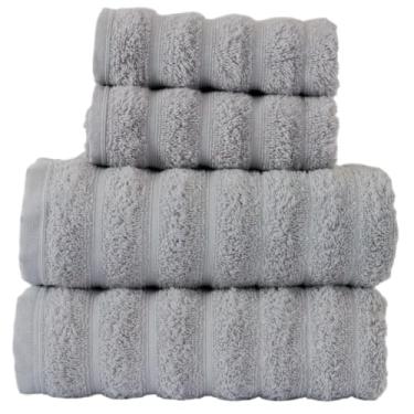 Imagem de Kit 2 Toalhas Banhão/Banho 75x150cm Algodão –Toalhas (CINZA NEVE)