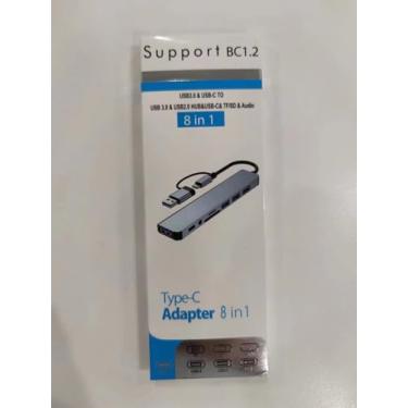 Imagem de Hub USB C 3.0, hub USB 8 em 1 com adaptador multiportas USB C