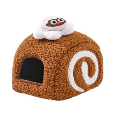 Imagem de Generic Cama para hamster, toca para porquinho-da-índia, macio e confortável para dormir no inverno, habitat ideal para furões, chinchilas e outros, Marrom