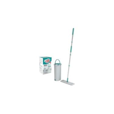 Imagem de Rodo Flat Mop Lava e Seca com Balde, Microfibra, Cabo Inox 125cm, 5 Litros, Inclui 1 Refil