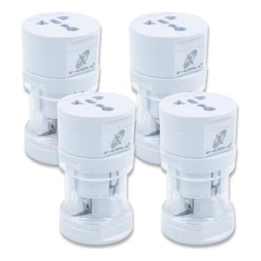 Imagem de Adaptador Universal de Tomada para Viagem Internacional Kit com 4 Peça