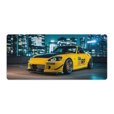 Imagem de HouLaiZhe JDM Car S2000 City Night Rooftop Gaming Mouse Pads JDM Car Desk Pads grandes para teclado de mesa de computador 40 x 90 cm