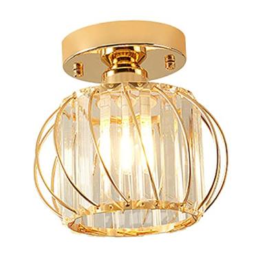 Imagem de Gazechimp Luminária de LED de cristal embutida mini lustre Lustre Moderno Luminária De Teto de Cristal para corredor sala de estar decoração de quarto