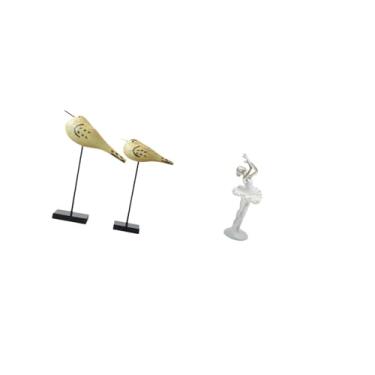 Imagem de Fenteer Esculturas Modernas de Animais, Pássaros E Uma Dançando - Enfeites Criativos para Mesa, Quarto, Escritório, Entrada, Lareira E Decoração de Int