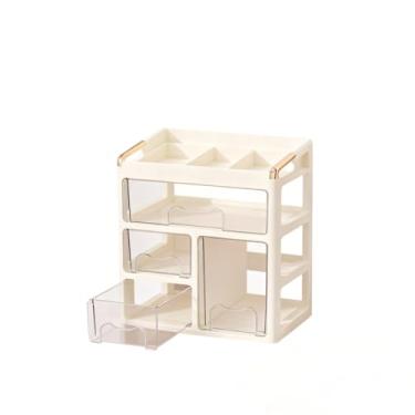 Imagem de Organizador de Maquiagem Acrílico Luxo 3 Andares c/Gaveta Porta Bijuterias Cosméticos Porta Objetos