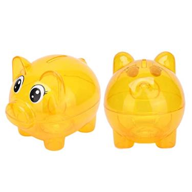 Imagem de YOUTHINK Caixa de Poupança de Dinheiro de Plástico Transparente, Cofrinho Em Forma de Porco Não Quebrável para Crianças, Ideal para Ensinar Diversão de Poupança (#12)