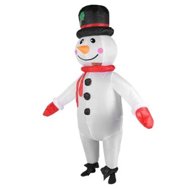 Imagem de ZAWELIYO Traje Inflável de Boneco de Neve Engraçado, Resistente à água, Roupa de Explosão para Festa de Cosplay de Hallowmas para Adultos e Crianças, Roupa de Iluminação de Natal, 5,9 Pés