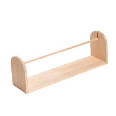 Imagem de Vaveren Suporte para fios de crochê e tricô, organizador horizontal para acessórios de crochê, suporte para novelos de lã, em madeira, L