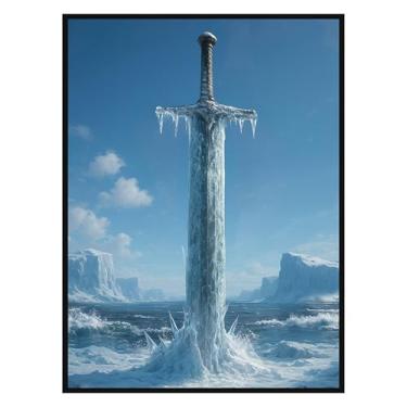 Imagem de MTG Card Sleeves 100ct (Frozen) Fantasy Art Card Sleeves Deck Protector, Clear Front & Matte Textured Back Sleeves for Magic The Gathering TCG