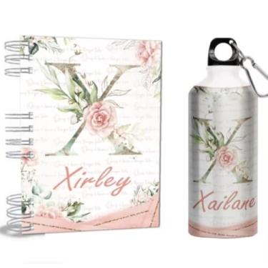 Imagem de Agenda 2026 + Garrafa - Personalizada com Nome - Alumínio - Alfabeto - Capa Dura Holográfica (Na compra colocar o nome na frente do remetente) (X)