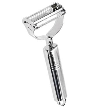 Imagem de Descascador de Aço Inoxidável Multifuncional para Frutas e Legumes - Lâmina Afiada e Design Ergonômico