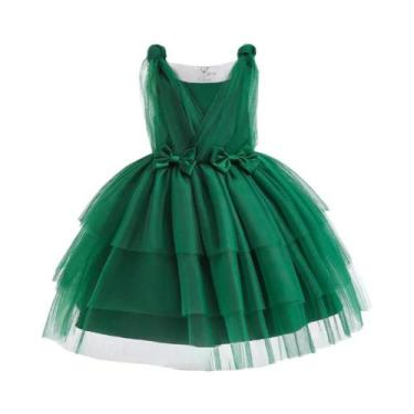 Imagem de Vestido De Princesa Em Tule Para Meninas, Elegante Com Laço, Para Fest