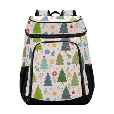 Imagem de Mochila térmica para piquenique com 36 latas de Natal e estrelas flocos de neve à prova d'água