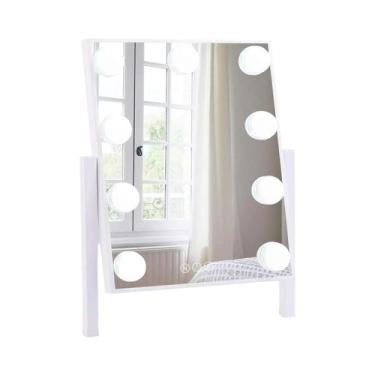 Imagem de Espelho De Maquiagem LED Vanity Hollywood Com 9 Luzes E Iluminação Em 