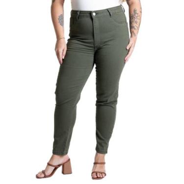 Imagem de Calça Sarja Sawary Plus Size - 282071 - Verde 54, Verde, 54
