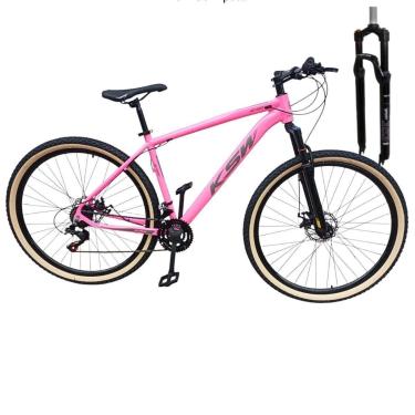Imagem de Bicicleta Ksw Aro 29  Trava no Ombro 24 Velocidades Pneus Faixa Amarelo-Unissex
