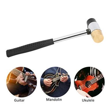 Imagem de Generic Martelo de Plástico para Guitarra, Ferramenta de Cabeça de Latão Durável para Guitarra, Baixo, Ukulele, Instalação de Instrumento Musical, Preto + Dourado, 10,4 Polegadas, 378g