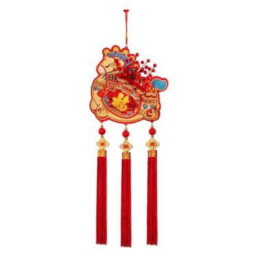 Imagem de MotiveTech Decoração de Ano Chinês para Pendurar, Pingente Tradicional Do Festival Da Primavera de 2026 com O Símbolo Do Cavalo para Festas E Casas de Campo, 30x83cm