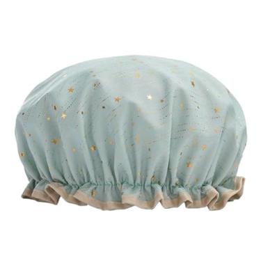 Imagem de Touca De Banho Impermeável Camada Dupla Elástico (Verde)