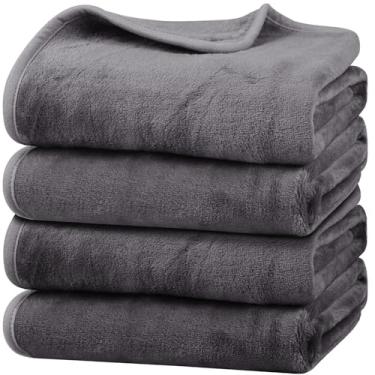 Imagem de Onarway Cobertor de cachorro lavável para filhotes: 4 pacotes de cobertores para cães 101,6 cm x 71,1 cm - Manta macia e fofa para gatos filhotes de cachorro gatinho - cobertores de lã para cama sofá