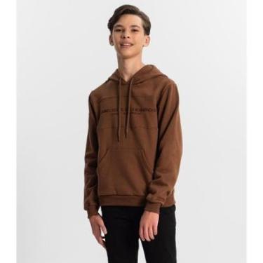 Imagem de Blusão Juvenil Masculino Com Capuz Minty Marrom-Masculino