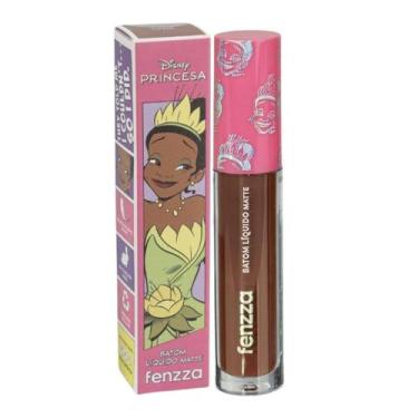 Imagem de Batom Líquido Matte Fenzza Disney Princesa Tiana Dis108 - Fenzza Makeu