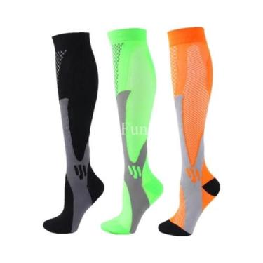 Imagem de Meias De Compressão Masculinas (2, 3 Ou 4 Pares) Para Corrida E Varize