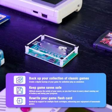 Imagem de Heayzoki Leitor de Queimador de Cartão de Jogo, Ferramenta de Backup USB para Cartuchos Gameboy GBC Com Cabo Tipo C, Transferência de Alta Velocidade 3X Mais Rápida que GBxCart RW