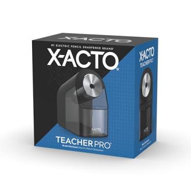 Imagem de X-Acto Apontador De Lápis X-Acto | Professor Pro Elétrico Apontador De Lápis, Com Ajuste Automático Dial, Motor Safestart, Smartstop, 1 Contagem Preto