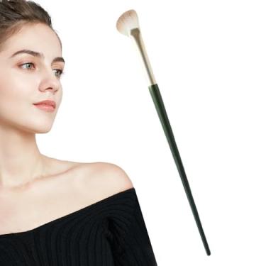 Imagem de Pincel de contorno angular, maquiagem com pincel em leque - Pincel de sombra para nariz em formato de meio leque - Ferramentas de maquiagem escova angular corretivo escova cerdas macias para misturar