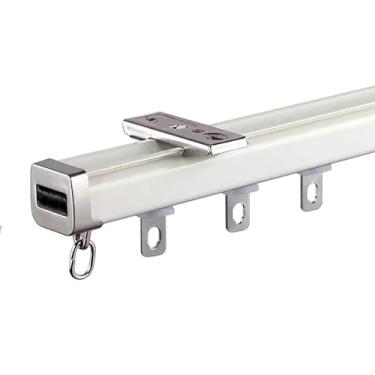 Imagem de Trilho de cortina de teto resistente de 1 m a 14 m - Sistema de varão de cortina de divisor de sala deslizante, trilho de 3,5 mm de espessura para uso doméstico e comercial, suporte de teto, solução