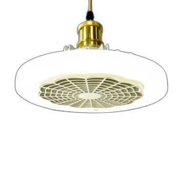 Imagem de Luminária Led Com Ventilador Integrado Teto E27 Controle