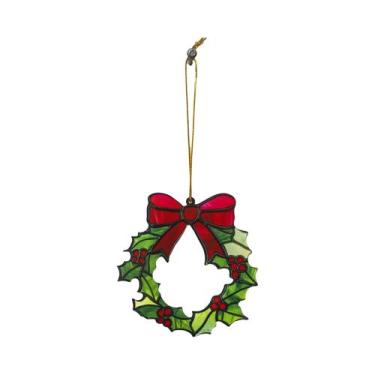 Imagem de Guirlanda De Azevinho Verde Com Laço Vermelho, Decoração Festiva Para 