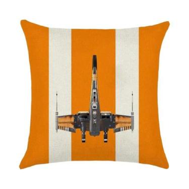 Imagem de Capa De Almofada Em Linho Bege Com Estampa De Avião Para Sofá, Carro, 