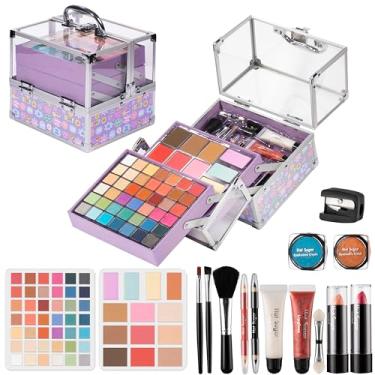 Imagem de Hot Sugar Kit de maquiagem para meninas de 10 a 12 anos, conjuntos de maquiagem para meninas de 8 a 12 anos, caixa de beleza para festas de aniversário e Natal (adesivo)