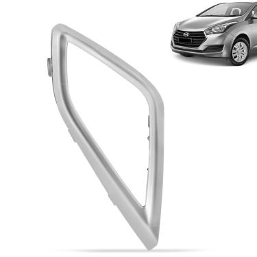 Imagem de Moldura Aro Difusor de Ar Central Hb20 2013 a 2019 Lado Esquerdo Prata