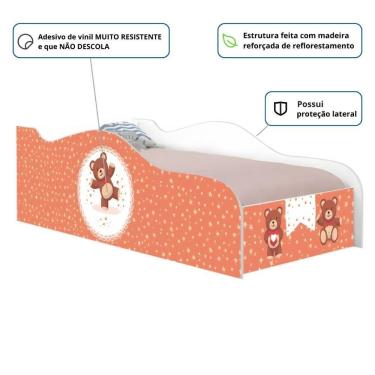 Imagem de Cama Carro Solteiro Joy Ursinho De Pelúcia Solteiro