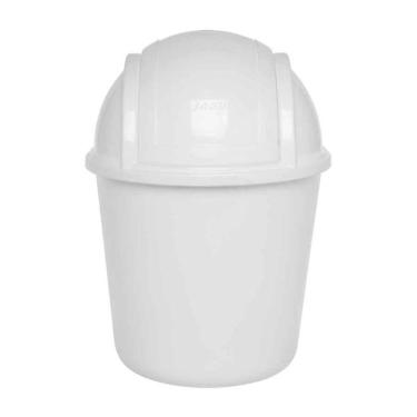 Imagem de Lixeira C/tampa Basculante 5,5l Branco Jaguar R.0020
