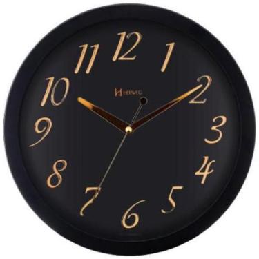 Imagem de Relógio De Parede Aluminio Preto Alto Relevo - Herweg-673034