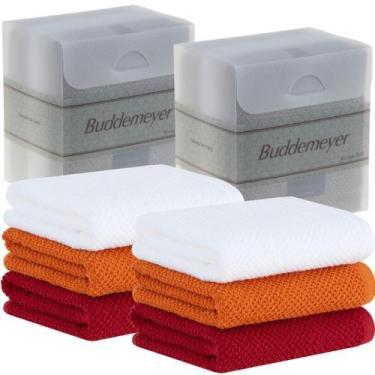 Imagem de Gourmet Jogo Pano De Copa Buddemeyer Branco/Laranja/Vermelho