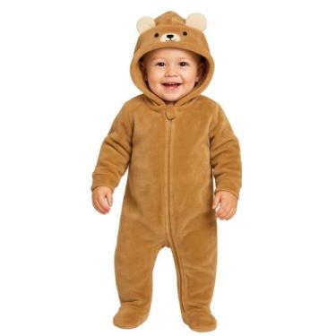 Imagem de Macacão Bebê Infantil Fofo Pelúcia Ursinho Inverno Quentinho - AG Indu