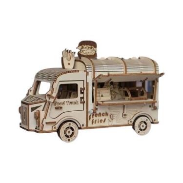 Imagem de Quebra-Cabeça 3D De Madeira De Caminhão De Comida Rápida, Modelo Artes