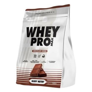 Imagem de Whey Pro Max Body Nutry 900g Proteína em Pó Sabores Morango Chocolate ou Baunilha-Unissex