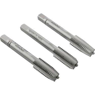 Imagem de Macho Manual de aço Rápido, M10 x 1,50 mm, Rosca MA, Jogo com 3 Peças,