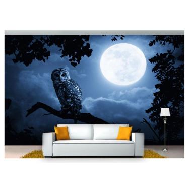 Imagem de Papel De Parede Lua Cheia Noite Coruja Árvore  Lua17