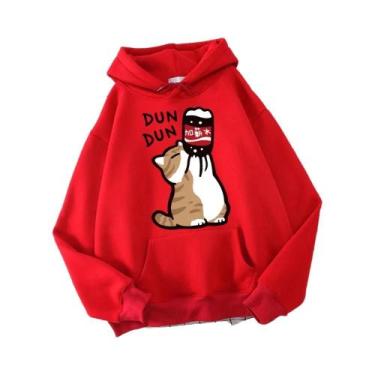 Imagem de Moletom Masculino Casual Harajuku Com Capuz De Gato De Desenho Animado