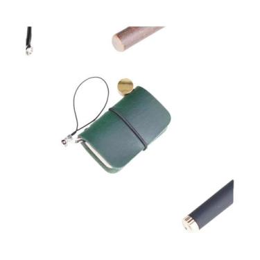 Imagem de Caderno De Viagem Ultra Mini Estilo Couro Retrô, 32 Folhas, 64 Páginas